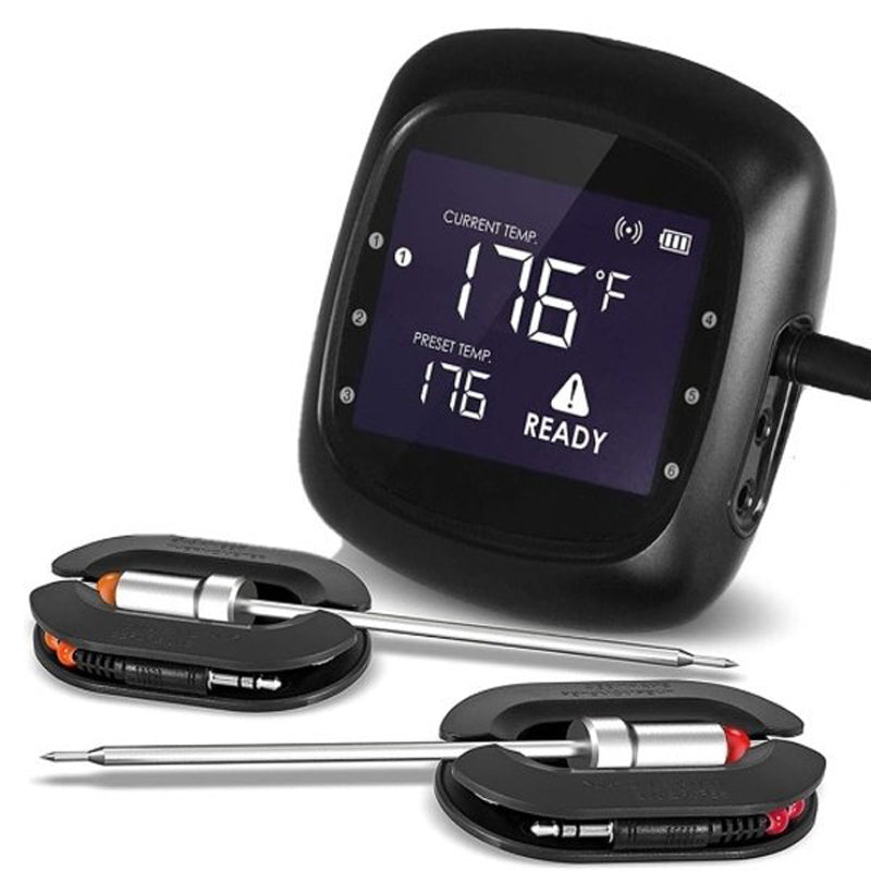 Keij Kamado Smart Bluetooth Thermometer, zwart inclusief 2 probes