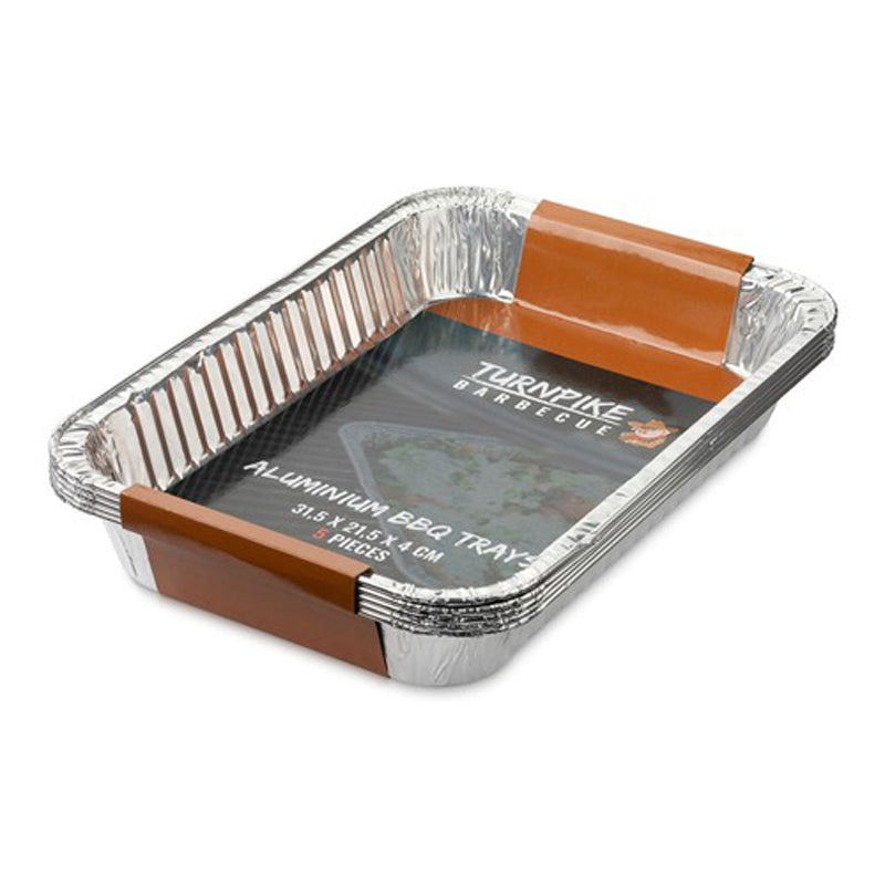 Turnpike BBQ Aluminium Drip Pan 31,5 x 21,5 x 4 cm 5 stuks