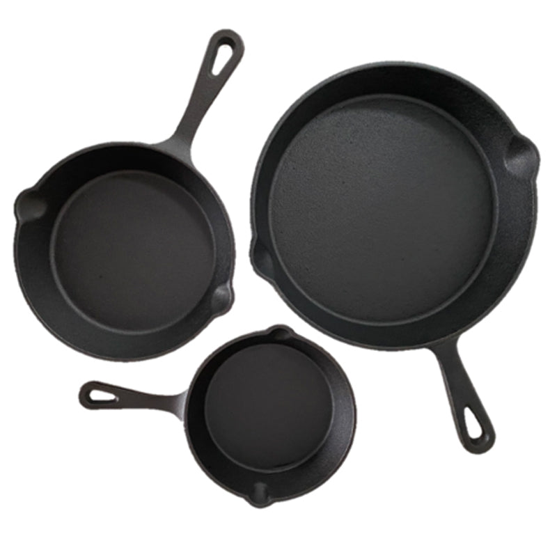 Keij Kamado set van 3 skillets: 16 x 3,3 cm + 19,5 x 4 cm + 24,5 x 4 cm