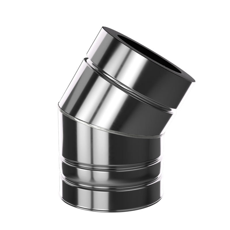 Bocht 30° Ø125 mm – Isoduct dubbelwandig rookkanaal