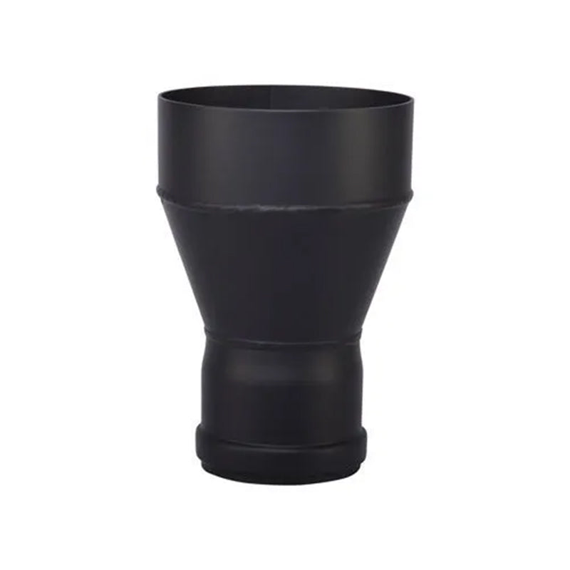 Verloop 100/130 – Pelletkachelafvoer – Zwart staal