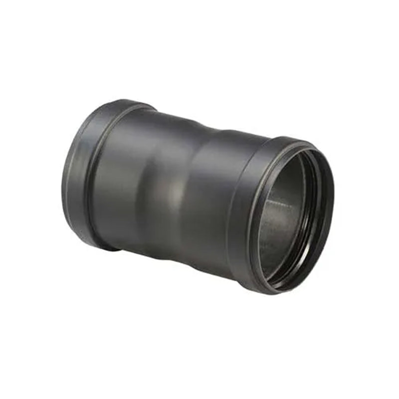 Verloop Ø80 mm – Vrouw-Vrouw – Pelletkachelafvoer – Zwart staal