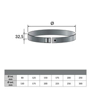 Klemband Ø80 mm – Dubbelwandig rookkanaal
