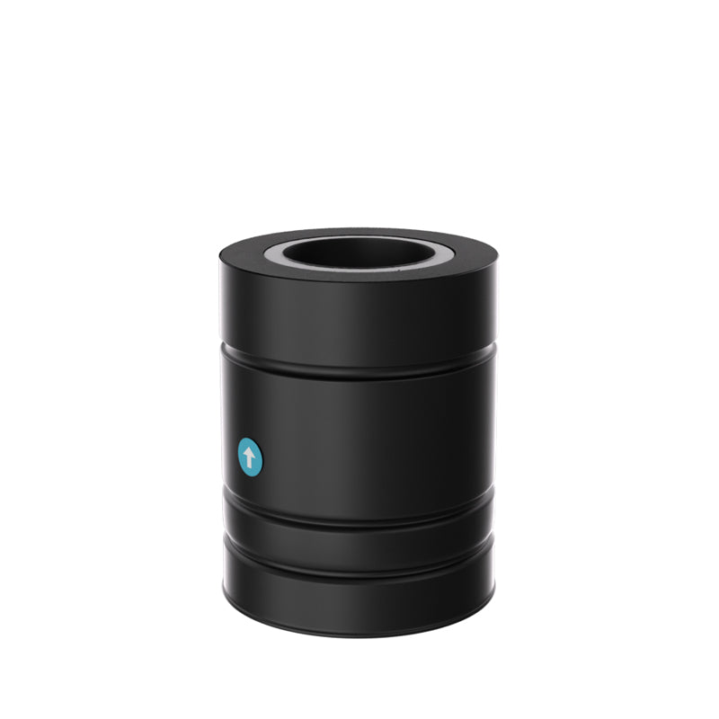 Buis 250 mm Ø250 mm – Isoduct dubbelwandig rookkanaal zwart