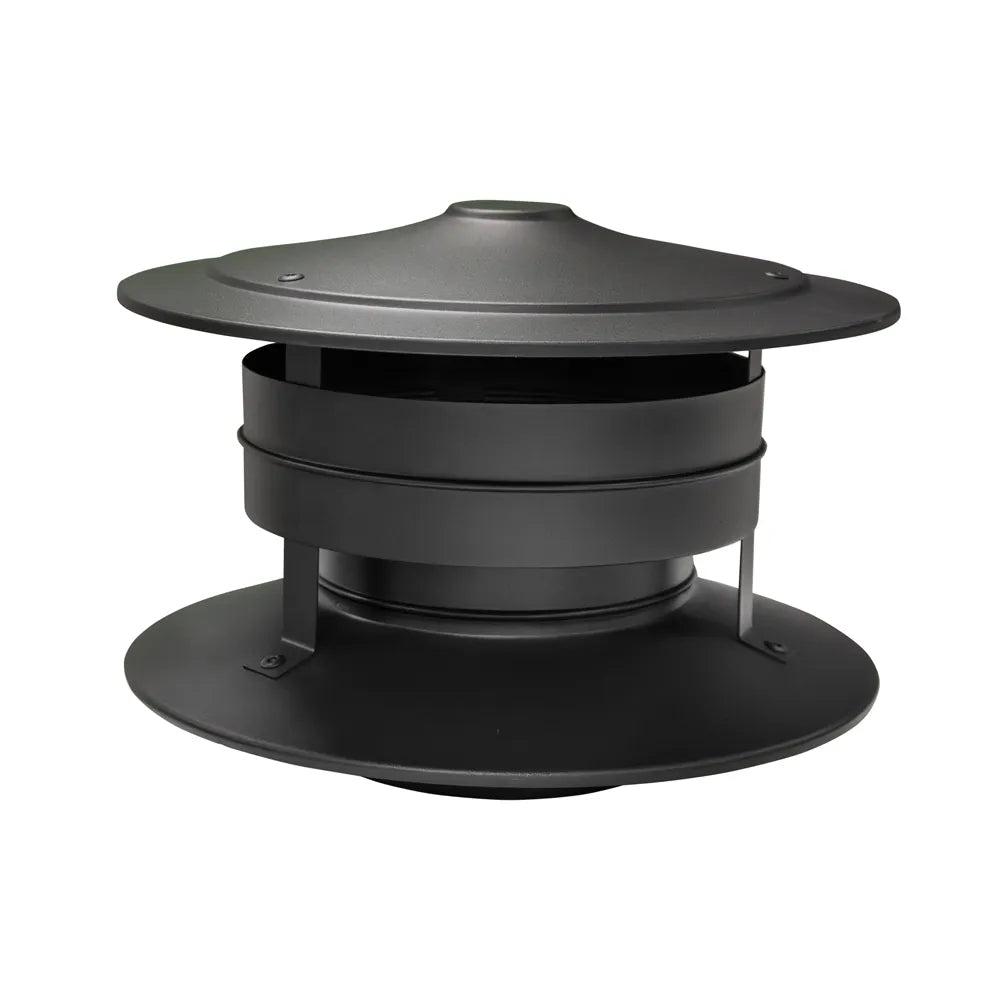 Enkelwandige trekkap flexibel 125 mm zwart