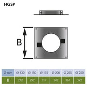 Verdiepingsondersteuning verstevigd Ø80 mm – Dubbelwandig rookkanaal