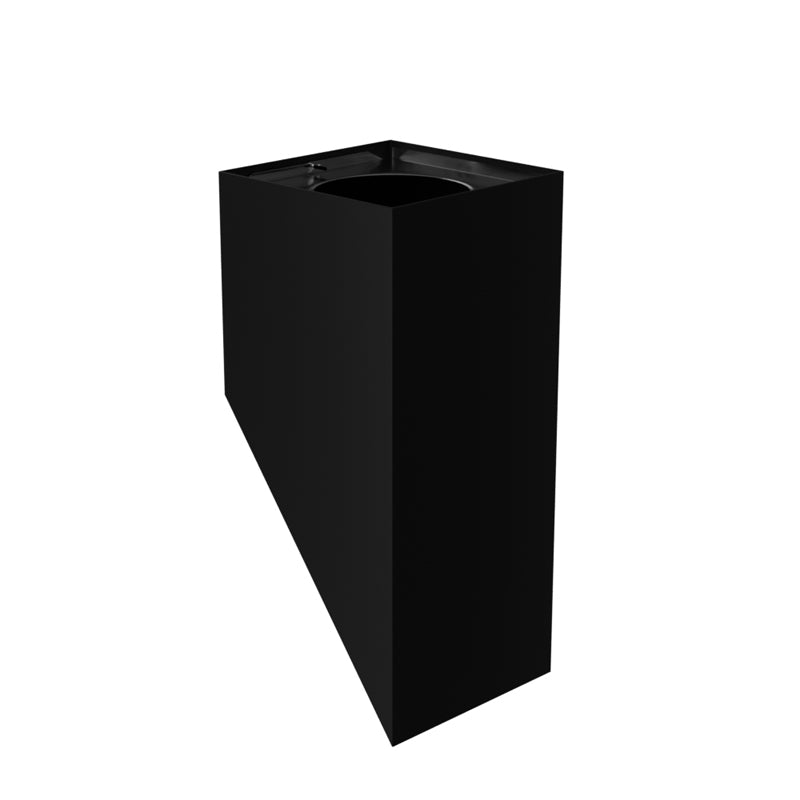 Schoorsteenopzet prefab zwart Ø125 mm – Isoduct dubbelwandig rookkanaal