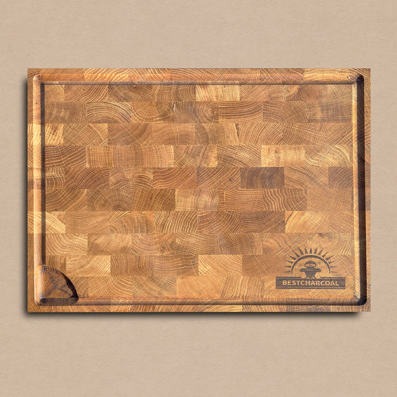 Bestcharcoal Snijplank - Kopshout Eiken - 60 x 40 x 5