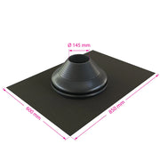 Flexibele dakdoorvoer dakhelling 0-45° EPDM-Aluminium -Loodvervanger 175-330mm zwart