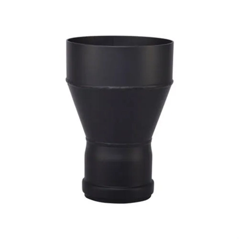 Verloop 100/150 – Pelletkachelafvoer – Zwart staal