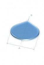 Vloerplaat druppelvorm 100 x 100 cm 6 mm helder glas