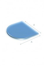 Vloerplaat halfrond 100 x 100 cm 6 mm helder glas