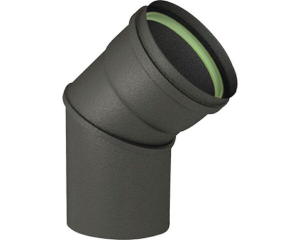 Bocht 45° EW Ø 80mm zwart