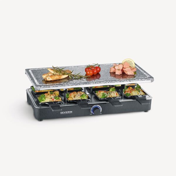 Severin Raclette partygrill met natuurgrillsteen RG 2372 - Afbeelding 3