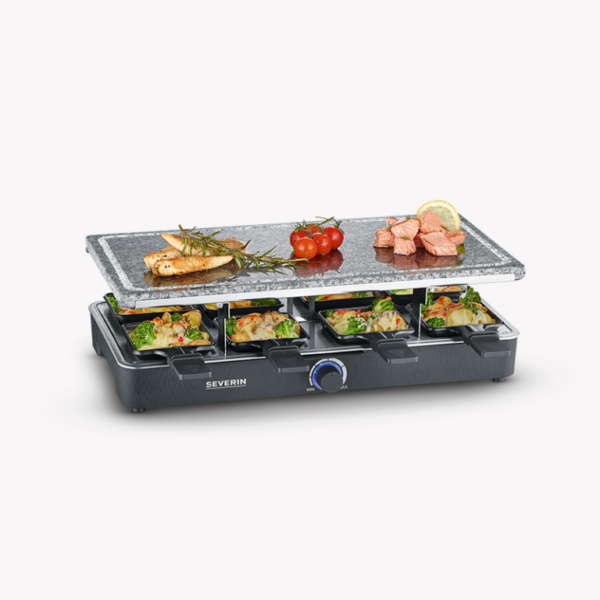 Severin Raclette party grill met natuurlijke grillsteen RG 2378 - Afbeelding 2