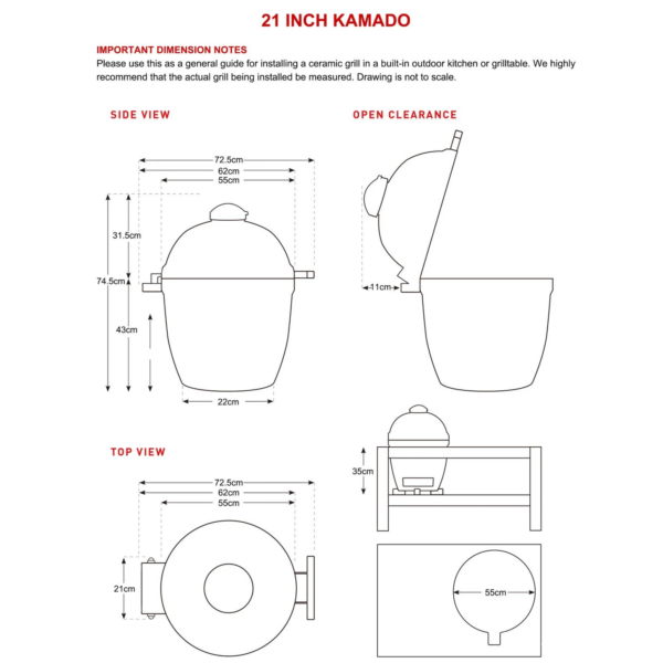 Keij Legend Green Large 21-inch Kamado BBQ - Afbeelding 4