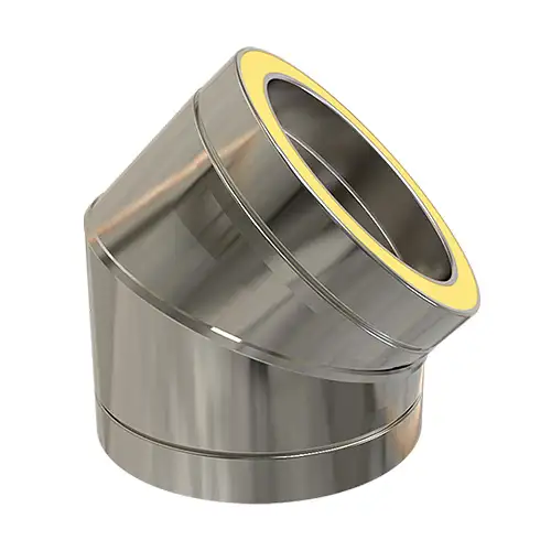 Bocht 40° Ø125 mm – Dubbelwandig rookkanaal