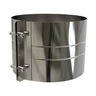 Brede klemband Ø150 mm – Dubbelwandig rookkanaal