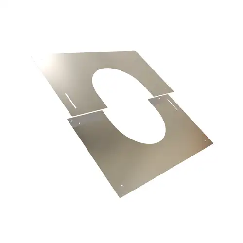 Centreerplaat 45-60° Ø125 mm – Dubbelwandig rookkanaal