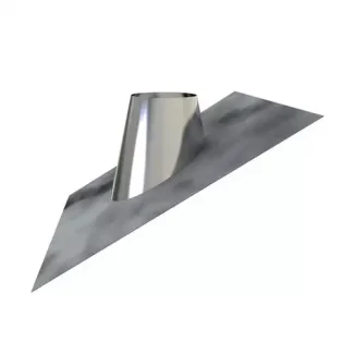 Dakplaat lood 25-45° Ø125 mm – Dubbelwandig rookkanaal