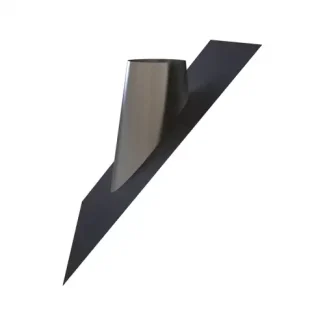 Dakplaat loodverv. zwart 45-60° Ø125 mm – Dubbelwandig rookkanaal