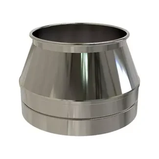 Bovenaansluitstuk Ø125 mm – Dubbelwandig rookkanaal