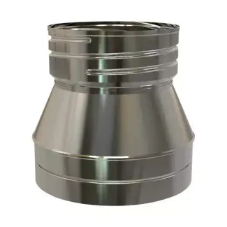 Koppelstuk boven naar flex EP Ø125 mm – Dubbelwandig rookkanaal