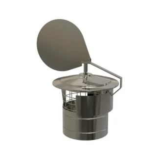 Draaikap Ø125 mm – Dubbelwandig rookkanaal