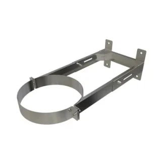 Muurbeugel verstelbaar 210-300 mm Ø100 mm – Dubbelwandig rookkanaal