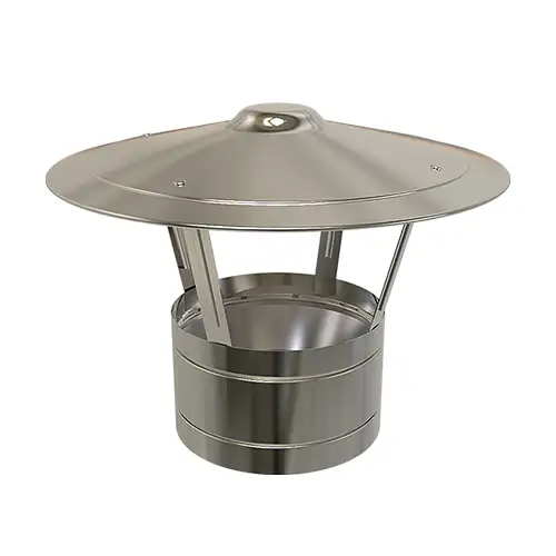 Regenkap Ø100 mm – Dubbelwandig rookkanaal