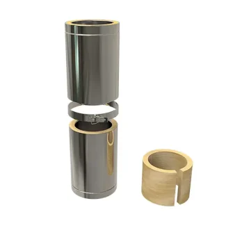 Paspijp 35-50 cm Ø100 mm – Dubbelwandig rookkanaal