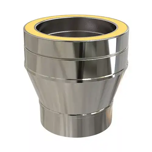 Onderaansluitstuk EW naar Ø100 mm – Dubbelwandig rookkanaal