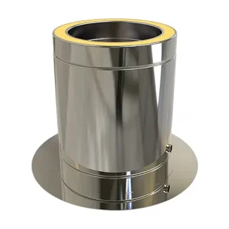 Vloerondersteuning met drain Ø80 mm – Dubbelwandig rookkanaal