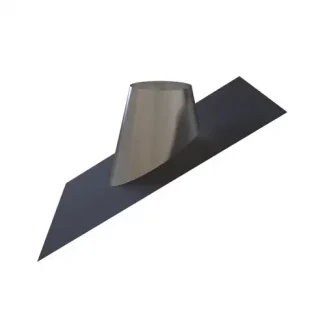 Dakplaat loodvervanger zwart 20-45° Ø80 mm – Dubbelwandig rookkanaal