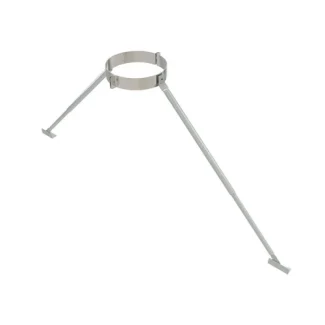 Verankeringsset incl. tuibeugel Ø80 mm – Dubbelwandig rookkanaal