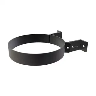 Muurbeugel verstelbaar 50–80 mm Ø150 mm – Dubbelwandig rookkanaal zwart