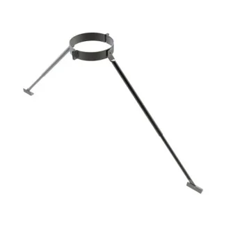 Verankeringsset incl. tuibeugel Ø150 mm – Dubbelwandig rookkanaal zwart