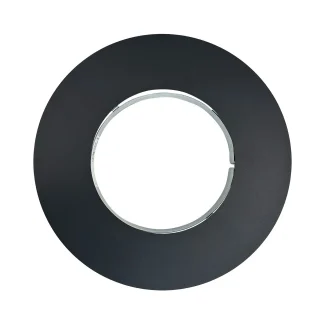 Rozet 0° 7.5 cm met magneetbevestiging Ø125 mm – Dubbelwandig rookkanaal zwart
