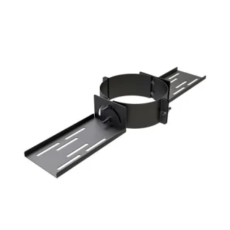 Verstevigde daksteun Ø125 mm – Dubbelwandig rookkanaal zwart