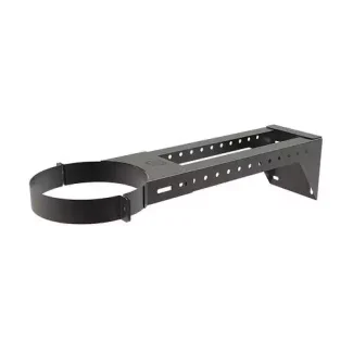 Muurbeugel verstelbaar 130–440 mm Ø125 mm – Dubbelwandig rookkanaal zwart