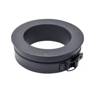 Topsectie Ø125 mm – Dubbelwandig rookkanaal zwart