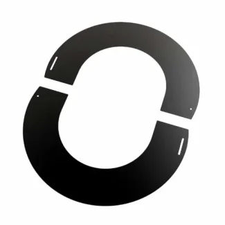 Rozet 0–30° Ø100 mm – Dubbelwandig rookkanaal zwart
