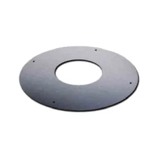 Rozet 0° 12 cm rond Ø100 mm – Dubbelwandig rookkanaal zwart