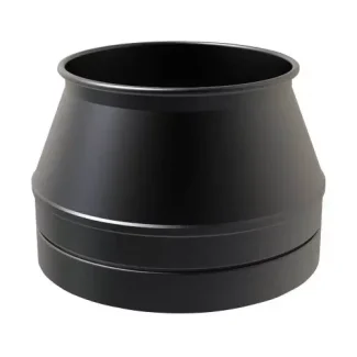 Bovenaansluitstuk Ø80 mm – Dubbelwandig rookkanaal zwart