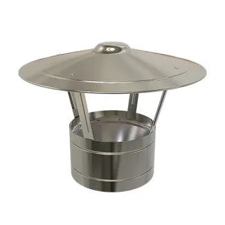 Regenkap Ø125 mm – Dubbelwandig rookkanaal