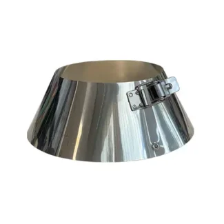 Stormkraag Ø125 mm – Dubbelwandig rookkanaal