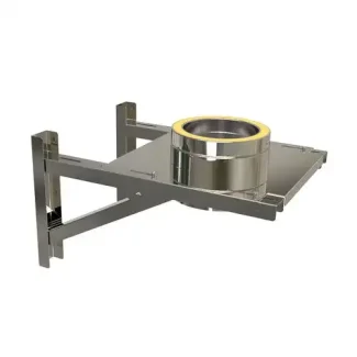 Wandconsole 8-23 cm Ø125 mm – Dubbelwandig rookkanaal