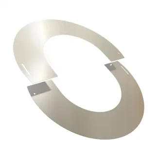 Rozet 0-30° Ø125 mm – Dubbelwandig rookkanaal