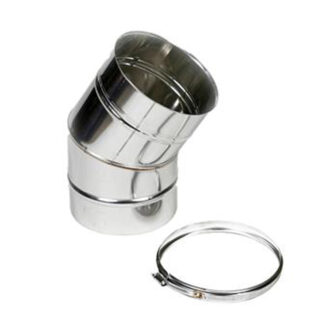 Bocht Ø150 mm – 30° – Enkelwandig RVS