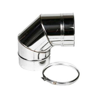 Bocht Ø150 mm – 90° – Enkelwandig RVS